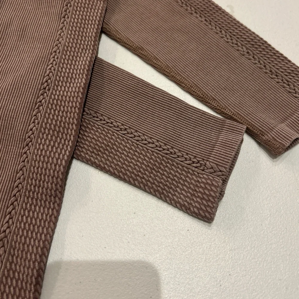 OFFLINE By Aerie Big Chill Seamless Mauve Full Length High Waisted Activewear XS